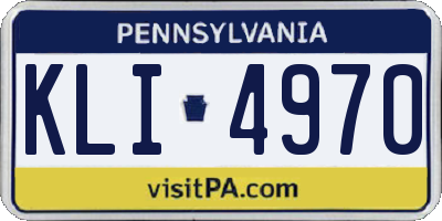 PA license plate KLI4970