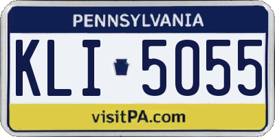 PA license plate KLI5055