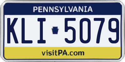 PA license plate KLI5079