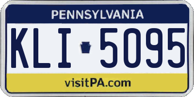 PA license plate KLI5095