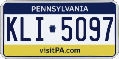 PA license plate KLI5097