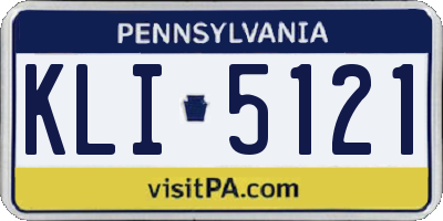 PA license plate KLI5121