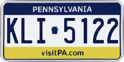 PA license plate KLI5122