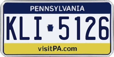PA license plate KLI5126