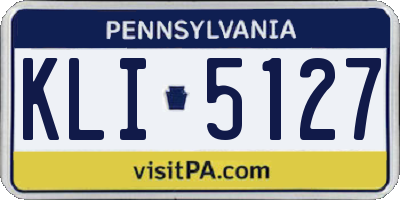 PA license plate KLI5127