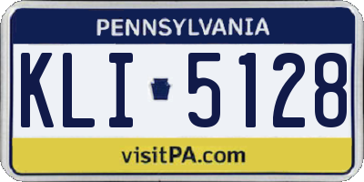 PA license plate KLI5128