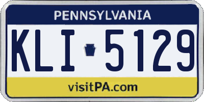 PA license plate KLI5129