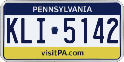 PA license plate KLI5142