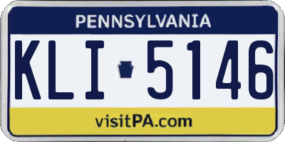 PA license plate KLI5146