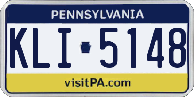 PA license plate KLI5148
