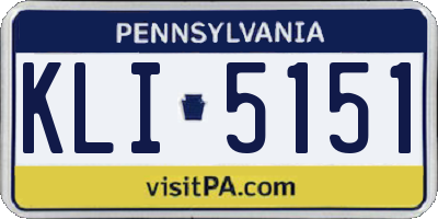 PA license plate KLI5151