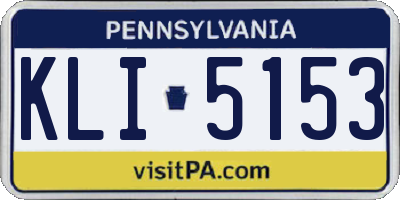 PA license plate KLI5153
