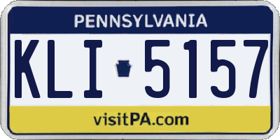 PA license plate KLI5157