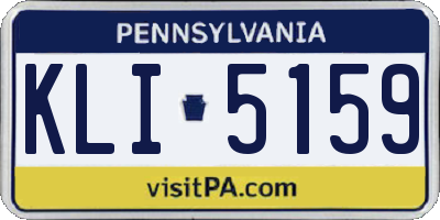 PA license plate KLI5159
