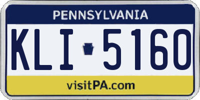 PA license plate KLI5160