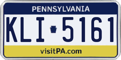 PA license plate KLI5161