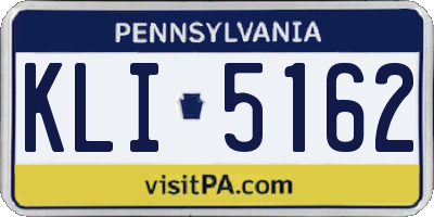 PA license plate KLI5162