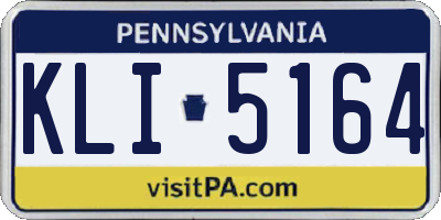 PA license plate KLI5164