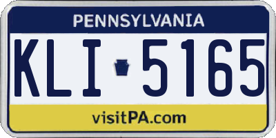 PA license plate KLI5165