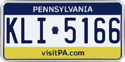 PA license plate KLI5166