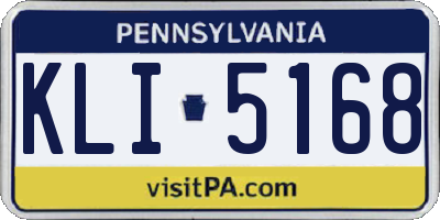 PA license plate KLI5168