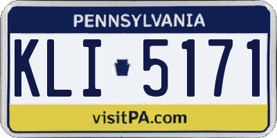 PA license plate KLI5171