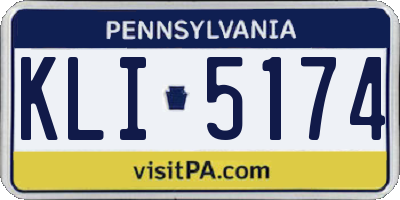 PA license plate KLI5174