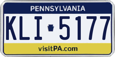 PA license plate KLI5177