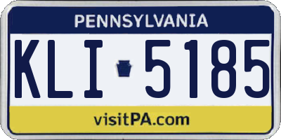 PA license plate KLI5185