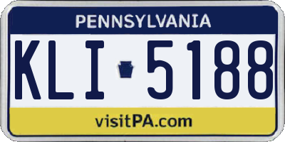 PA license plate KLI5188