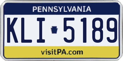 PA license plate KLI5189