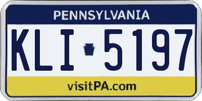 PA license plate KLI5197