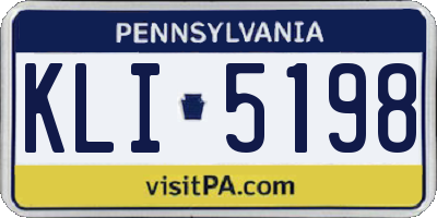PA license plate KLI5198