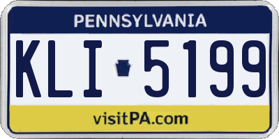 PA license plate KLI5199