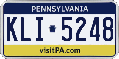 PA license plate KLI5248