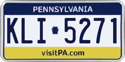 PA license plate KLI5271