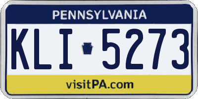 PA license plate KLI5273