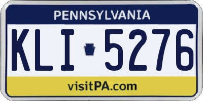 PA license plate KLI5276