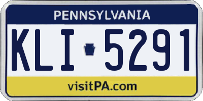 PA license plate KLI5291