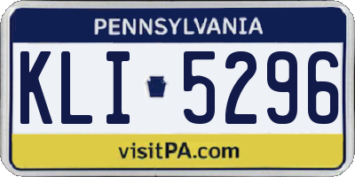PA license plate KLI5296