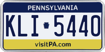 PA license plate KLI5440