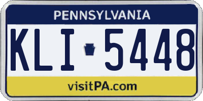 PA license plate KLI5448