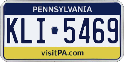 PA license plate KLI5469