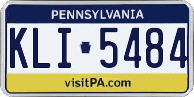 PA license plate KLI5484