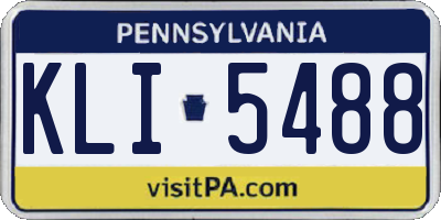 PA license plate KLI5488