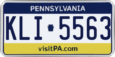 PA license plate KLI5563