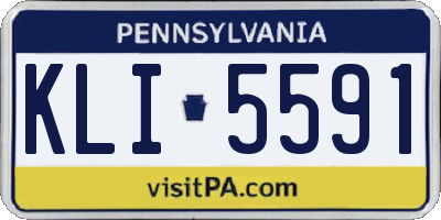 PA license plate KLI5591