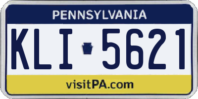 PA license plate KLI5621