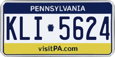 PA license plate KLI5624