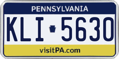 PA license plate KLI5630